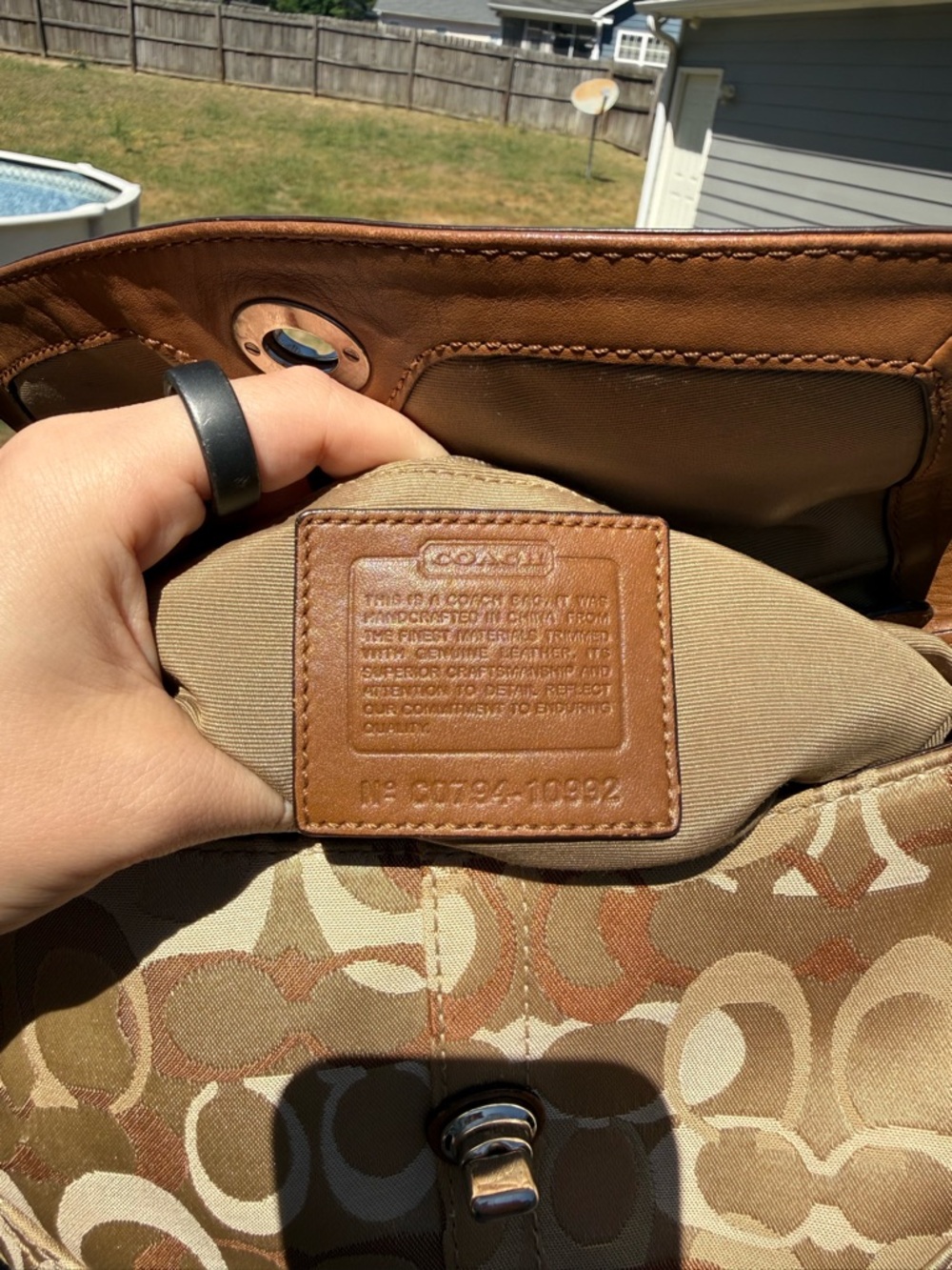 Coach Chelsea Optic Signature Flap Shoulder Bag - Picture 8 of 8